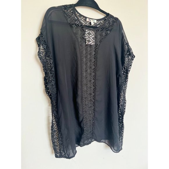 NWT Miken Black Swim CoverUp - Size X-Large - Picture 1 of 8
